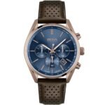1513817-hugo-boss-watch-men-blue-dial-leather-brown-strap-quartz-analog-chronograph-champion