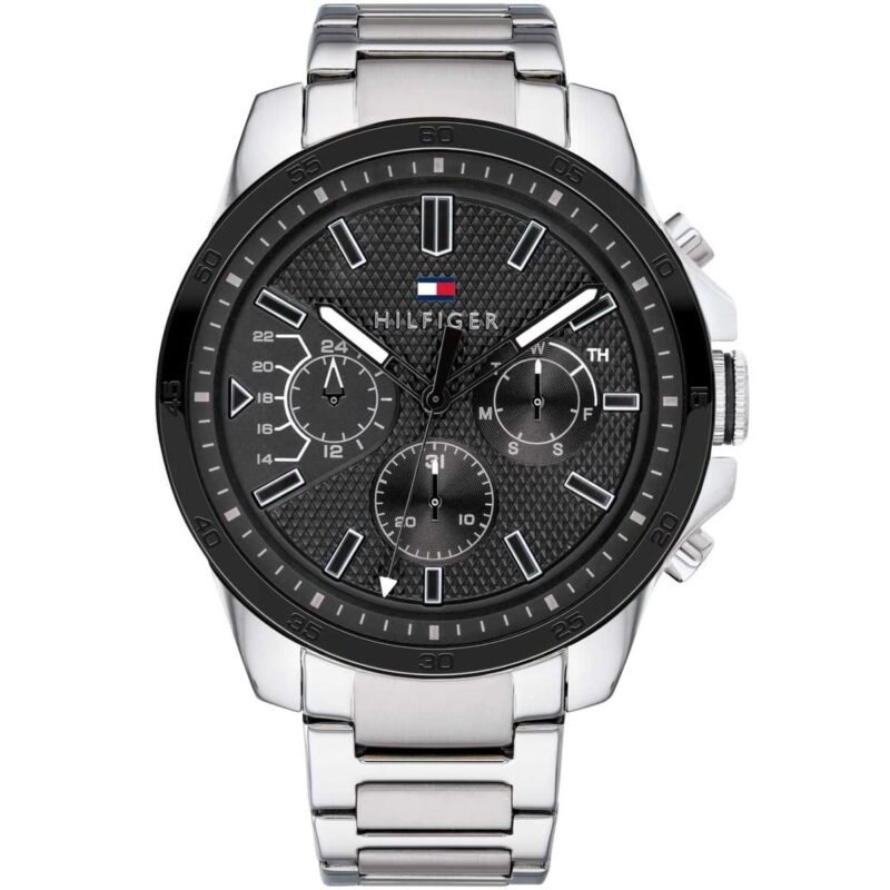 1791564 tommy hilfiger watch men silver metal decker