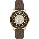 mk6979-michael-kors-watch-women-black-gold-dial-polyurethane-chloride-brown-strap-quartz-battery-analog-three-hand-crystals-runway