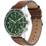 1791948-tommy-hilfiger-watch-men-green-dial-leather-brown-strap-quartz-analog-chronograph-5atm-165feet-water-resistant-jimmy