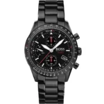 1513771-hugo-boss-watch-aero-men-black-dial-metal-stainless-strap-quartz-battery-analog-chronograph