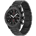 1513771-hugo-boss-watch-aero-men-black-dial-metal-stainless-strap-quartz-battery-analog-chronograph