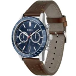 1513921-hugo-boss-watch-men-blue-dial-leather-brown-strap-quartz-battery-analog-chronograph-allure