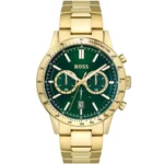 1513923-hugo-boss-watch-men-green-dial-metal-stainless-gold-strap-quartz-battery-analog-chronograph-allure