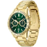 1513923-hugo-boss-watch-men-green-dial-metal-stainless-gold-strap-quartz-battery-analog-chronograph-allure