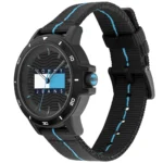 1791999-tommy-hilfiger-watch-jeans-men-black-dial-fibers-strap-quartz-battery-analog-three-hand-houston