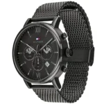 1710411-tommy-hilfiger-watch-men-black-dial-mesh-metal-stainless-steel-strap-quartz-battery-analog-chronograph-evan
