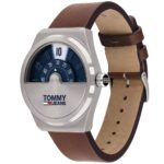 1791772-tommy-hilfiger-watch-men-blue-dial-leather-brown-strap-quartz-analog-monogram-pop-jeans