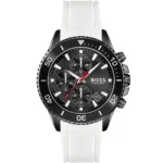 1513966-hugo-boss-watch-men-black-dial-rubber-white-strap-quartz-battery-analog-chronograph-10bar-330ft-admiral