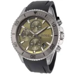 1513967-hugo-boss-watch-10bar-330ft-men-green-dial-rubber-black-strap-quartz-battery-analog-chronograph-admiral