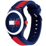 1720025-tommy-hilfiger-watch-jeans-unisex-blue-dial-rubber-red-strap-quartz-battery-analog-three-hand-berlin