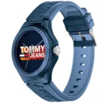 1720028-tommy-hilfiger-watch-jeans-unisex-black-dial-rubber-blue-strap-quartz-battery-analog-three-hand-berlin