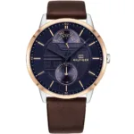 1791605-tommy-hilfiger-watch-men-blue-dial-leather-brown-strap-quartz-battery-analog-three-hand-hunter