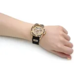 gw0536l3-guess-watch-women-gold-dial-rubber-black-strap-quartz-battery-analog-crystals-queen