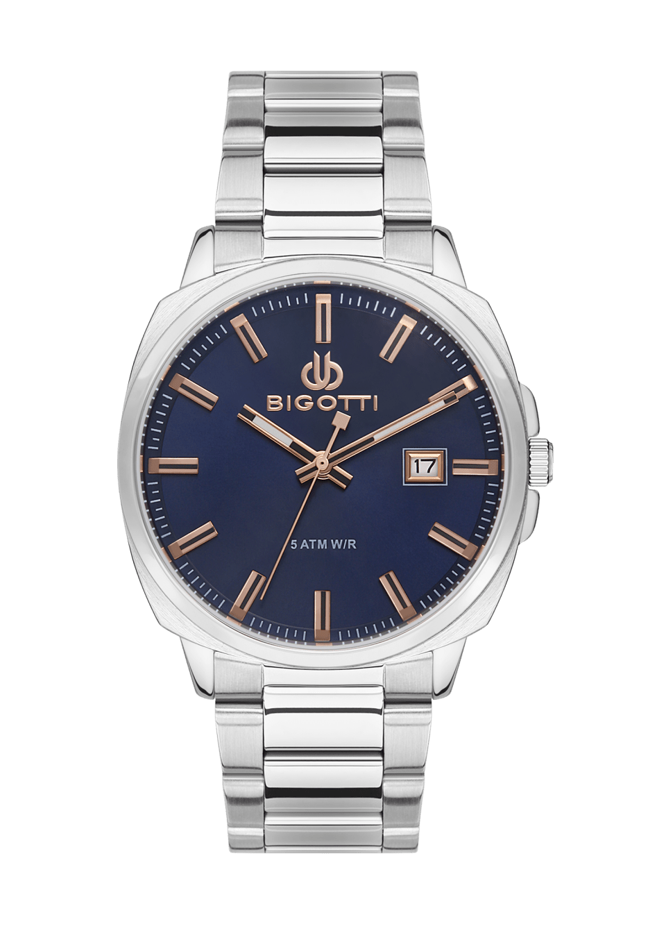 BIGOTTI MILANO MENS STAINLESS STEEL STRAP WATCH – BG.1 BIGOTTI MILANO MENS STAINLESS STEEL STRAP WATCH – BG.1.10483-3
