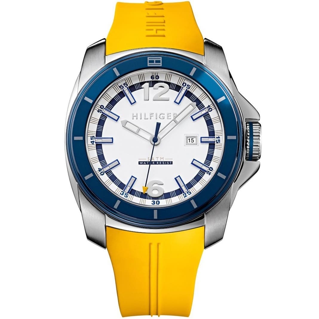 1791115-tommy-hilfiger-watch-men-yellow-rubber-windsurf 1791115 tommy hilfiger watch men yellow rubber windsurf