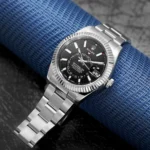 336934-0007-rolex-watch-sky-dweller-oyster-perpetual-superlative-chronometer-officially-certified-men-black-dial-metal-silver-strap-automatic-analog-sweeping-hands