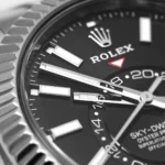 336934-0007-rolex-watch-sky-dweller-oyster-perpetual-superlative-chronometer-officially-certified-men-black-dial-metal-silver-strap-automatic-analog-sweeping-hands