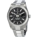 336934-0007-rolex-watch-sky-dweller-oyster-perpetual-superlative-chronometer-officially-certified-men-black-dial-metal-silver-strap-automatic-analog-sweeping-hands