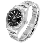 336934-0007-rolex-watch-sky-dweller-oyster-perpetual-superlative-chronometer-officially-certified-men-black-dial-metal-silver-strap-automatic-analog-sweeping-hands