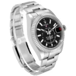 336934-0007-rolex-watch-sky-dweller-oyster-perpetual-superlative-chronometer-officially-certified-men-black-dial-metal-silver-strap-automatic-analog-sweeping-hands