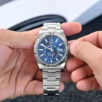 336934-0005-rolex-watch-sky-dweller-oyster-perpetual-superlative-chronometer-officially-certified-men-blue-dial-metal-silver-strap-automatic-analog-sweeping-hands