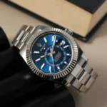 336934-0005-rolex-watch-sky-dweller-oyster-perpetual-superlative-chronometer-officially-certified-men-blue-dial-metal-silver-strap-automatic-analog-sweeping-hands