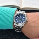 336934-0005-rolex-watch-sky-dweller-oyster-perpetual-superlative-chronometer-officially-certified-men-blue-dial-metal-silver-strap-automatic-analog-sweeping-hands