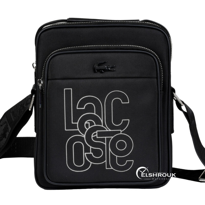 شنطة لاكوست رجالي بلون اسود