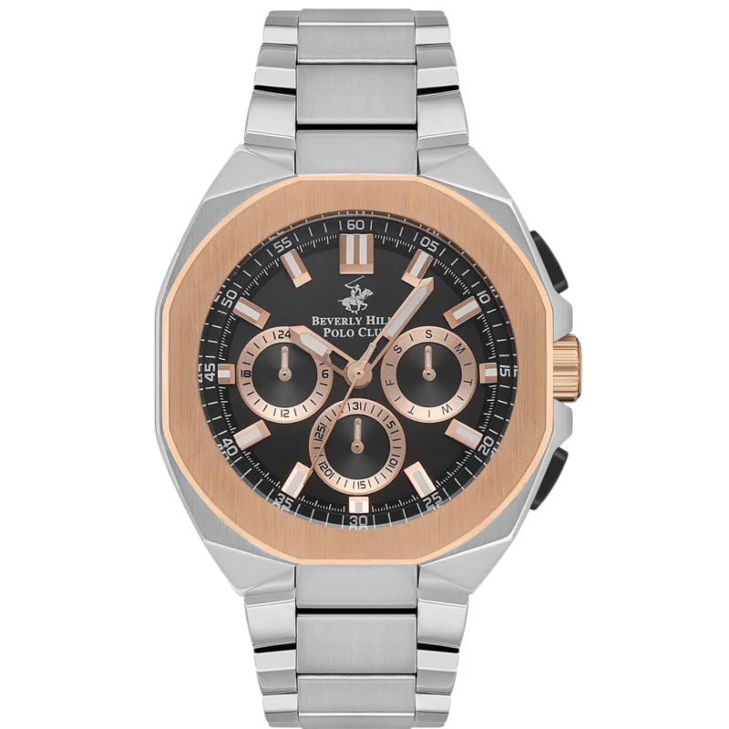 Beverly Hills Polo Club Men’s Multi Function Black Dial Watch – BP3537X.550
