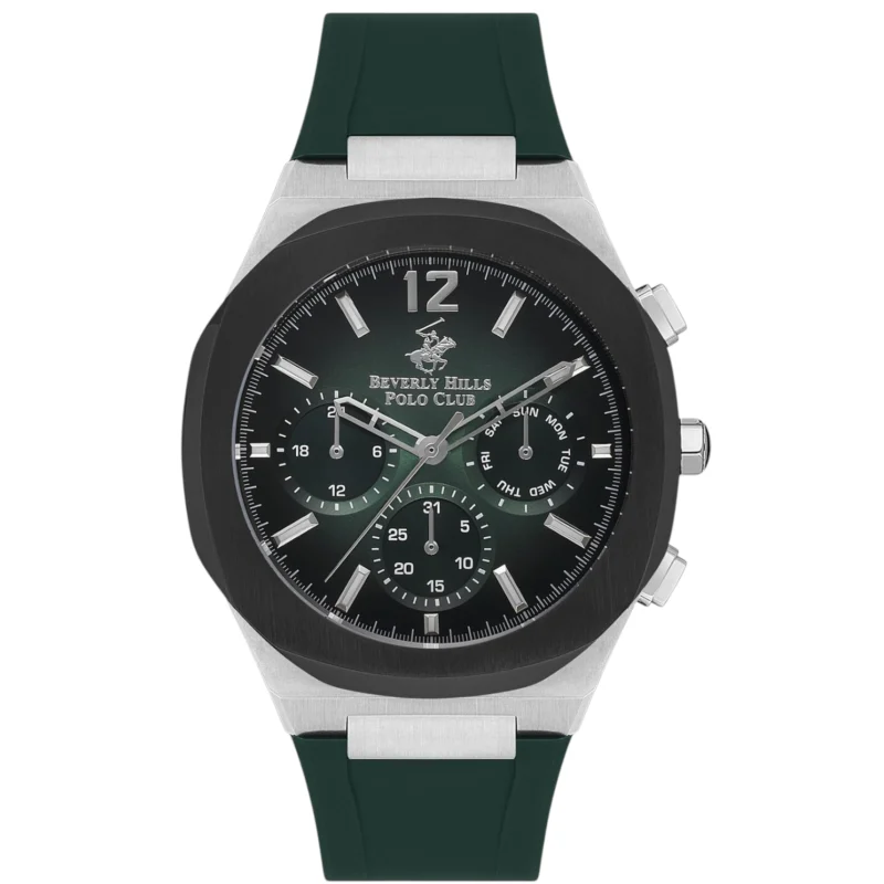 Beverly Hills Polo Club Men’s Multi Function Green Dial Watch – BP3539X.375