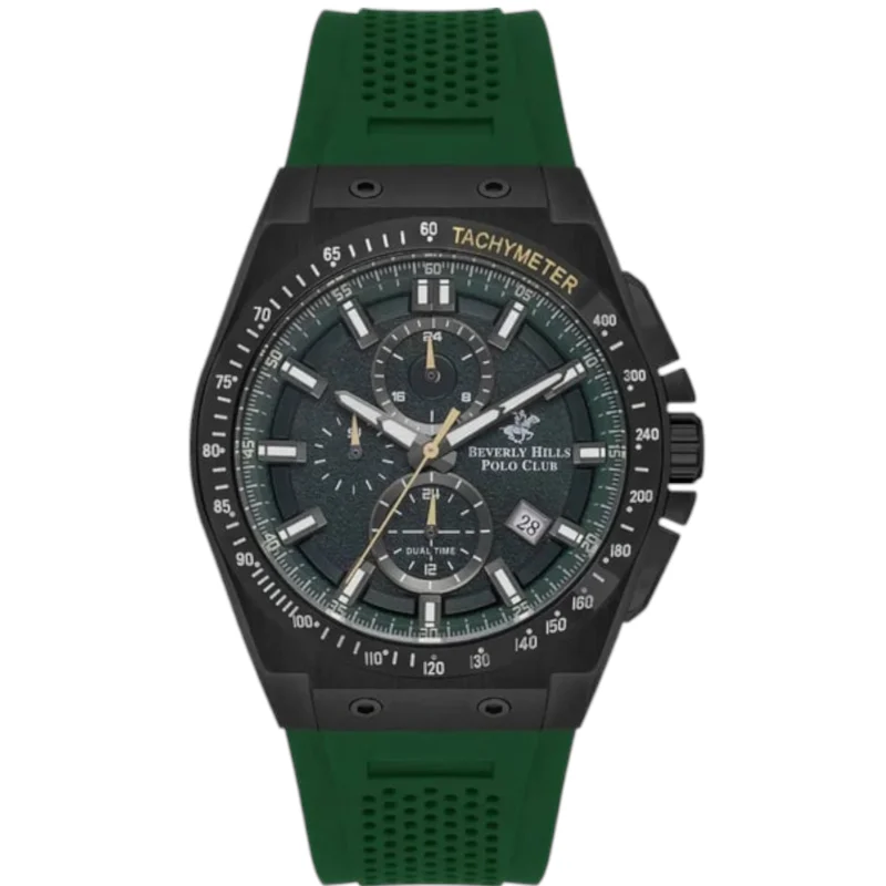 Beverly Hills Polo Club Men’s Multi Function Green Dial Watch – BP3541X.675