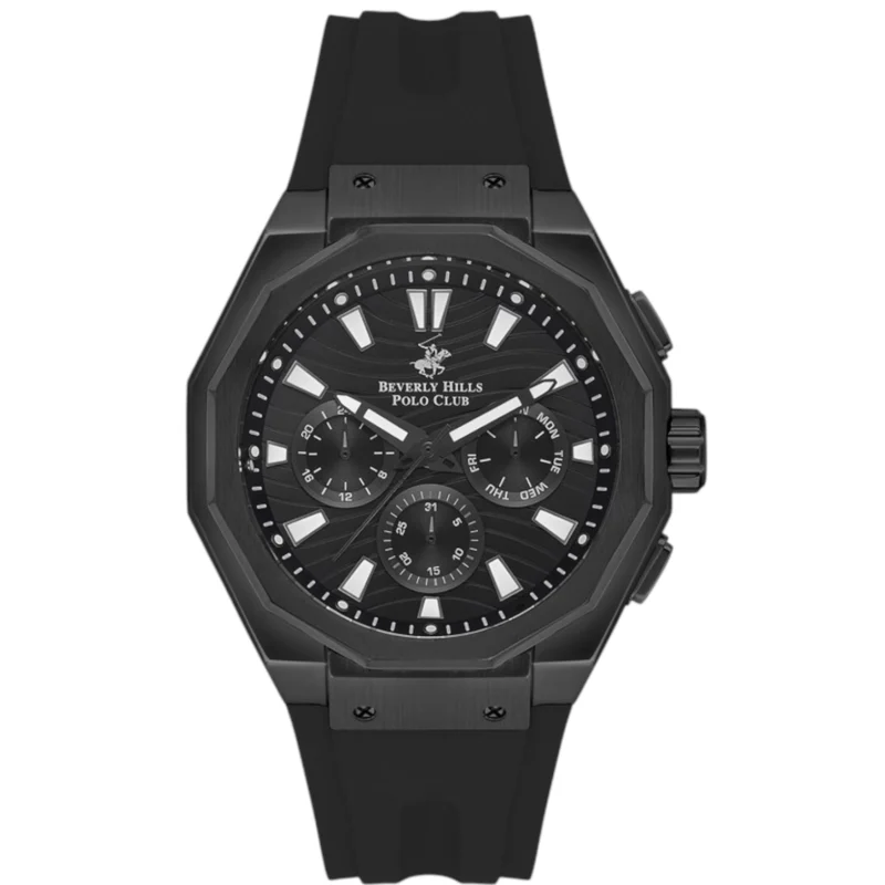 Beverly Hills Polo Club Men’s Multi Function Black Dial Watch – BP3557X.651