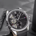 1710644-tommy-hilfiger-watch-men-gray-dial-leather-black-strap-quartz-analog-baker