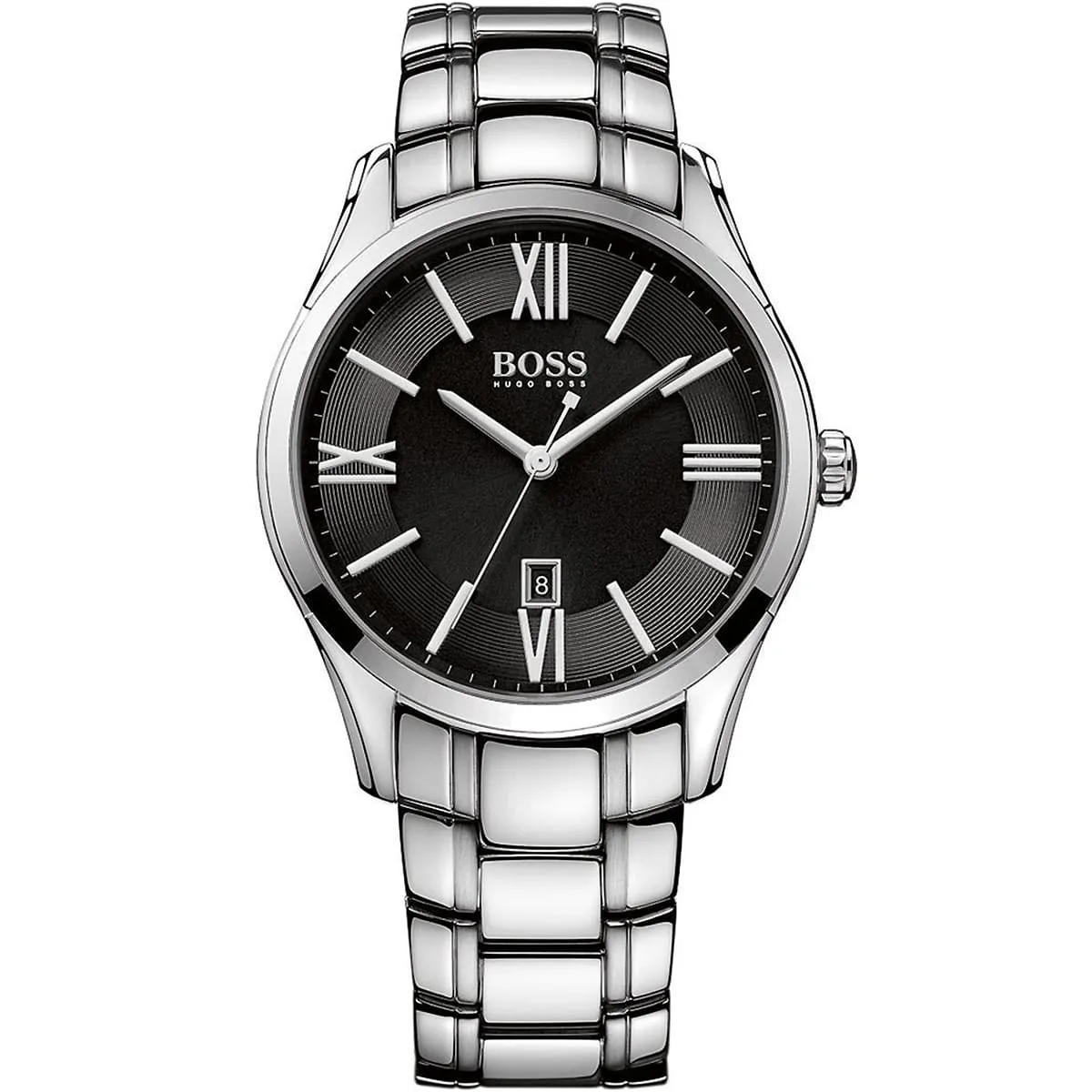 1513025-hugo-boss-watch-men-black-dial-metal-stainless-silver-strap-quartz-battery-analog-three-hand-ambassador 1513025 hugo boss watch men black dial metal stainless silver strap quartz battery analog three hand ambassador