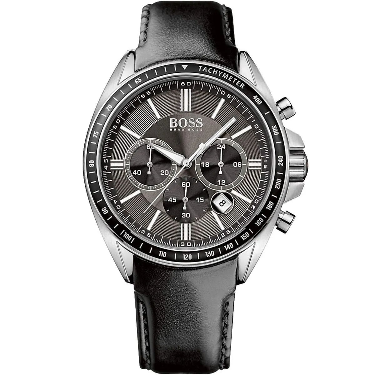 1513085-hugo-boss-watch-men-black-dial-leather-strap-quartz-battery-analog-chronograph-driver 1513085 hugo boss watch men black dial leather strap quartz battery analog chronograph driver