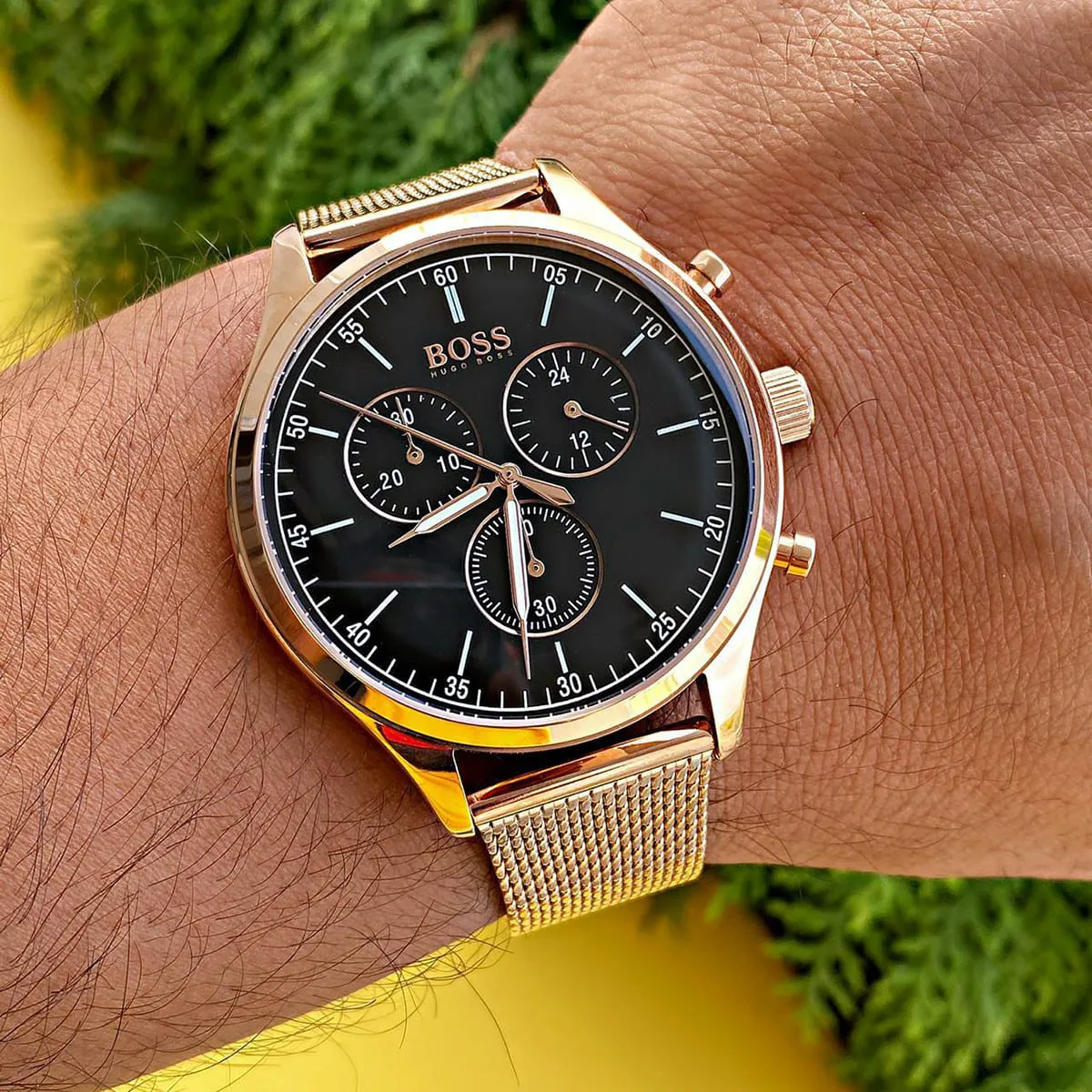 1513548-hugo-boss-watch-men-black-dial-metal-stainless-rose-gold-mesh-strap-quartz-battery-analog-chronograph-companion_8