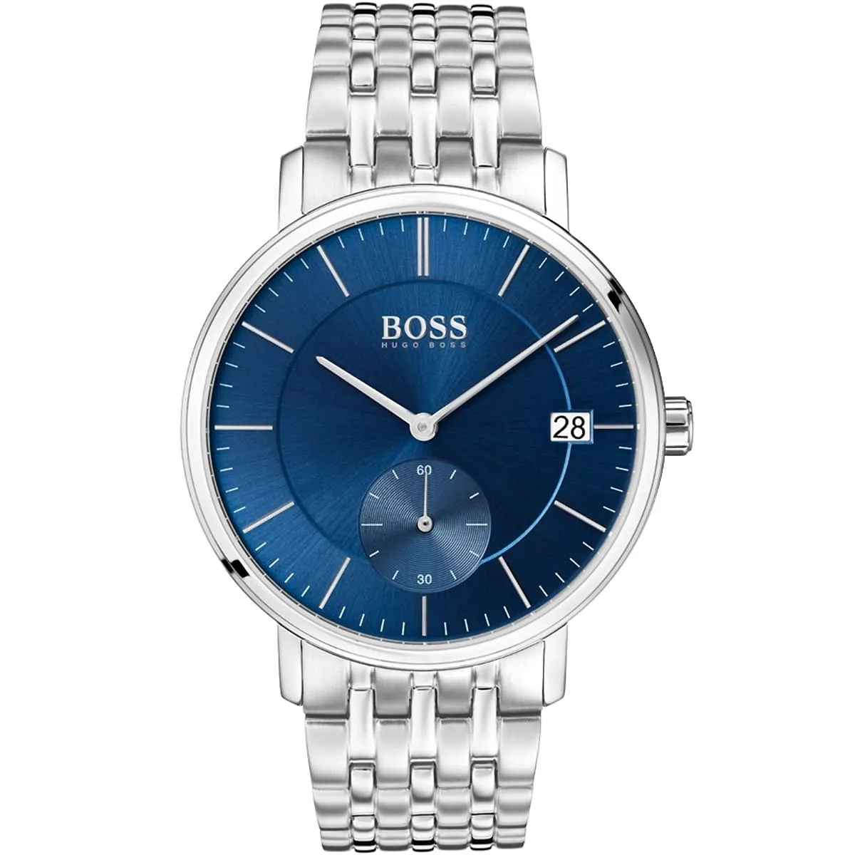 1513642-hugo-boss-watch-men-blue-dial-metal-stainless-silver-strap-quartz-battery-analog-three-hand-corporal 1513642 hugo boss watch men blue dial metal stainless silver strap quartz battery analog three hand corporal