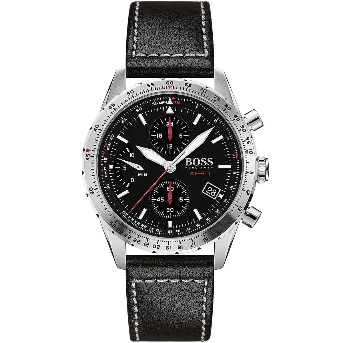 1513770-hugo-boss-watch-aero-men-black-dial-leather-strap-quartz-battery-analog-chronograph 1513770 hugo boss watch aero men black dial leather strap quartz battery analog chronograph