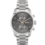 ساعة هوجو بوس للرجال 1513789 1 1513789-hugo-boss-watch-men-gray-dial-metal-stainless-silver-rose-gold-strap-quartz-battery-analog-chronograph-skymaster
