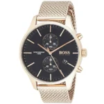 1513806-hugo-boss-watch-water-resistant-5bar-men-black-dial-metal-stainless-rose-gold-mesh-strap-quartz-battery-analog-chronograph-associate