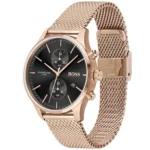 1513806-hugo-boss-watch-water-resistant-5bar-men-black-dial-metal-stainless-rose-gold-mesh-strap-quartz-battery-analog-chronograph-associate