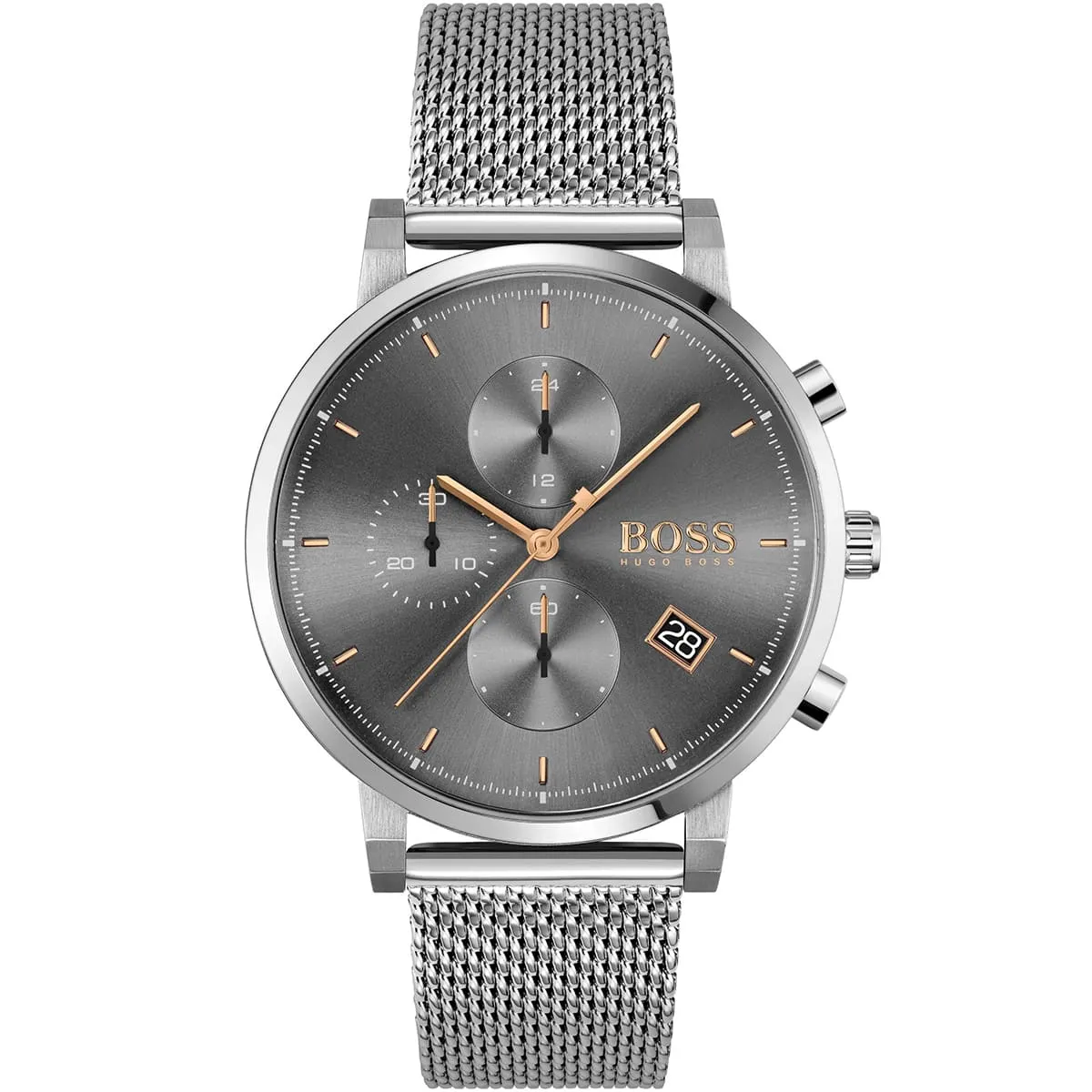 1513807-hugo-boss-watch-men-gray-dial-metal-stainless-silver-mesh-strap-quartz-battery-analog-chronograph-integrity 1513807 hugo boss watch men gray dial metal stainless silver mesh strap quartz battery analog chronograph integrity