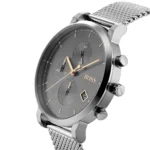 1513807-hugo-boss-watch-men-gray-dial-metal-stainless-silver-mesh-strap-quartz-battery-analog-chronograph-integrity
