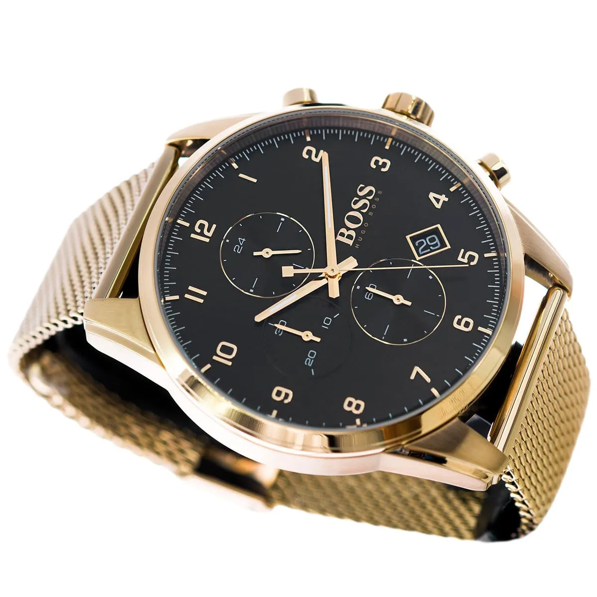 1513838-hugo-boss-watch-men-black-dial-metal-stainless-gold-mesh-strap-quartz-battery-analog-chronograph-skymaster_4