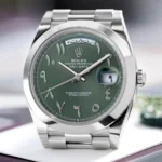 228206-0048-rolex-watch-oyster-perpetual-superlative-chronometer-officially-certified-men-arabic-numerals-green-dial-metal-silver-strap-automatic-analog-day-date