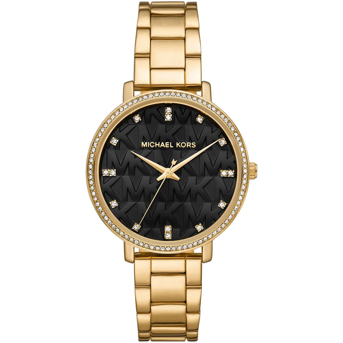 mk4593-michael-kors-watch-women-mk-logo-black-dial-metal-stainless-steel-gold-strap-quartz-battery-analog-three-hand-pyper mk4593 michael kors watch women mk logo black dial metal stainless steel gold strap quartz battery analog three hand pyper