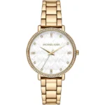 ساعة مايكل كورس للنساء MK4666 1 mk4666-michael-kors-watch-women-mk-logo-white-dial-metal-stainless-steel-gold-strap-quartz-battery-analog-three-hand-pyper