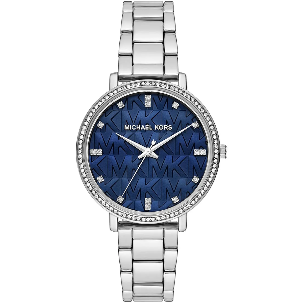 mk4671-michael-kors-watch-women-mk-logo-crystals-blue-dial-metal-stainless-steel-silver-strap-quartz-battery-analog-three-hand-pyper mk4671 michael kors watch women mk logo crystals blue dial metal stainless steel silver strap quartz battery analog three hand pyper