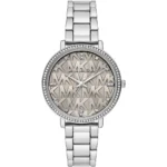 ساعة مايكل كورس للنساء MK4672 1 mk4672-michael-kors-watch-women-mk-logo-crystals-gray-dial-metal-stainless-steel-silver-strap-quartz-battery-analog-three-hand-pyper